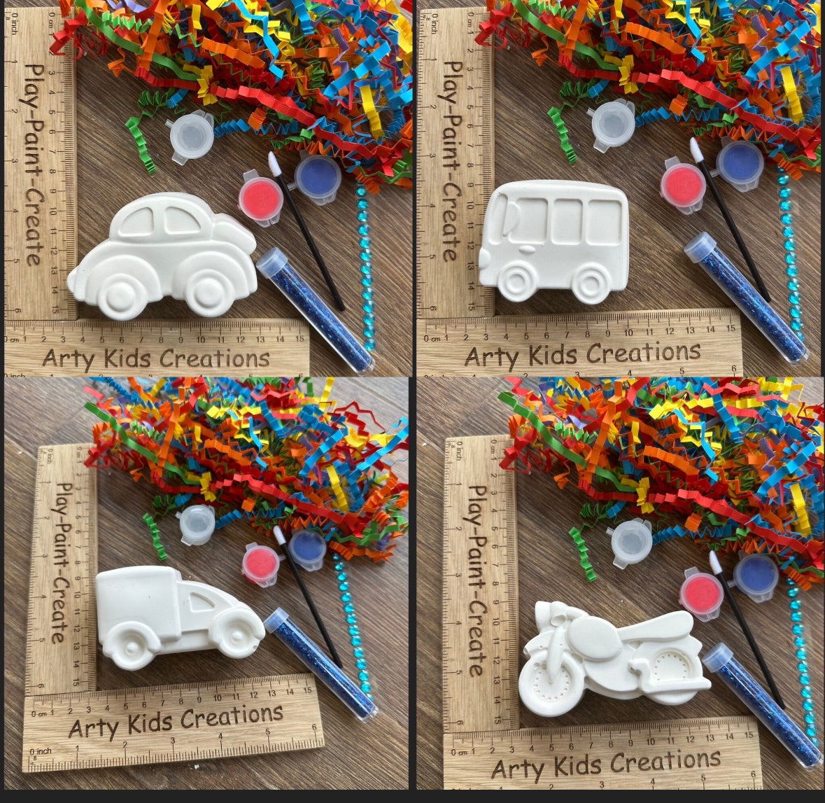 Paint Your Own Transport Party Favour