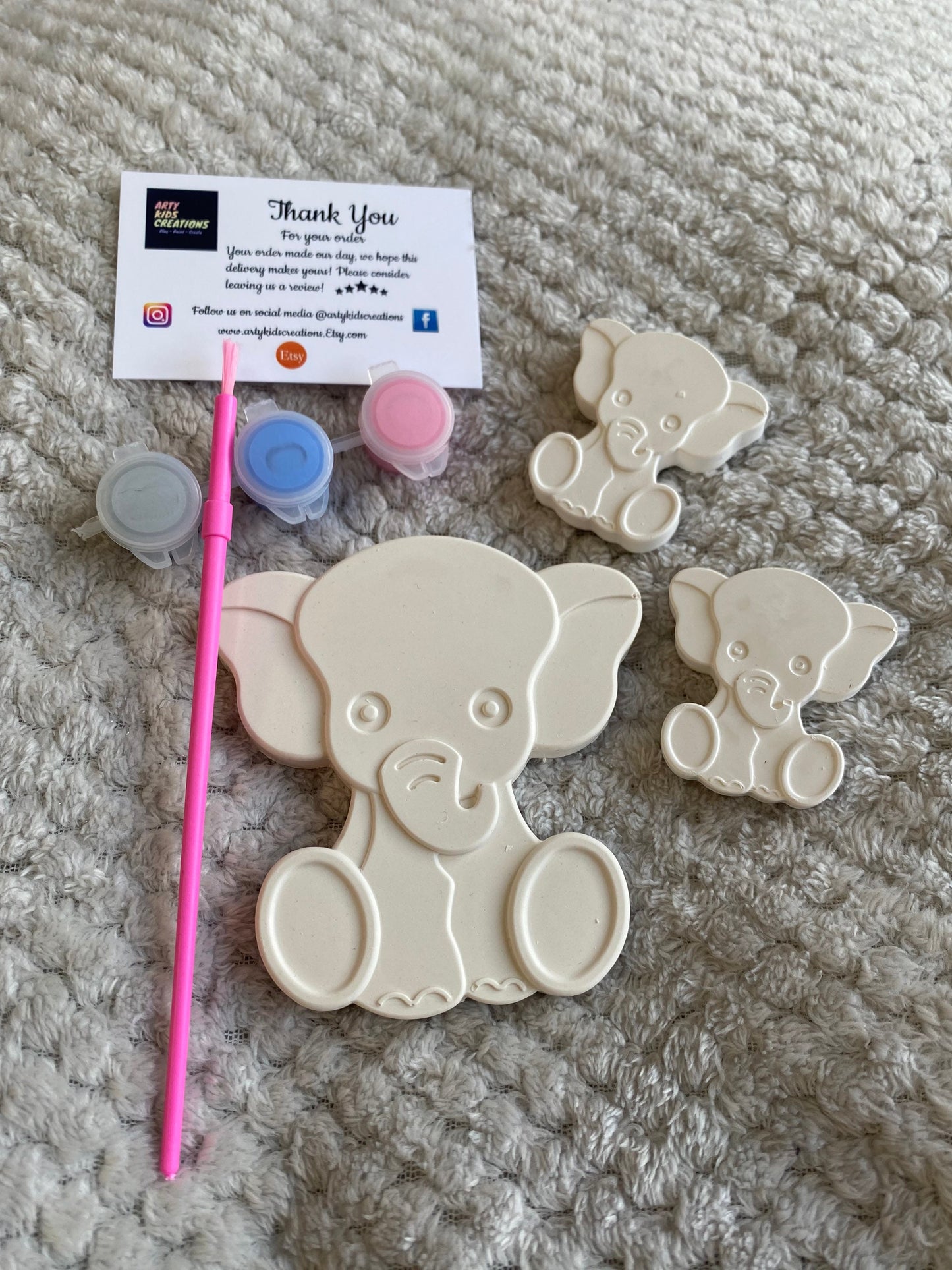 Paint Your Own Elephant Craft Set ~ Craft Kit~ Pocket Money Crafts ~ Rainy Day Activity~ Party Favours ~ Gift