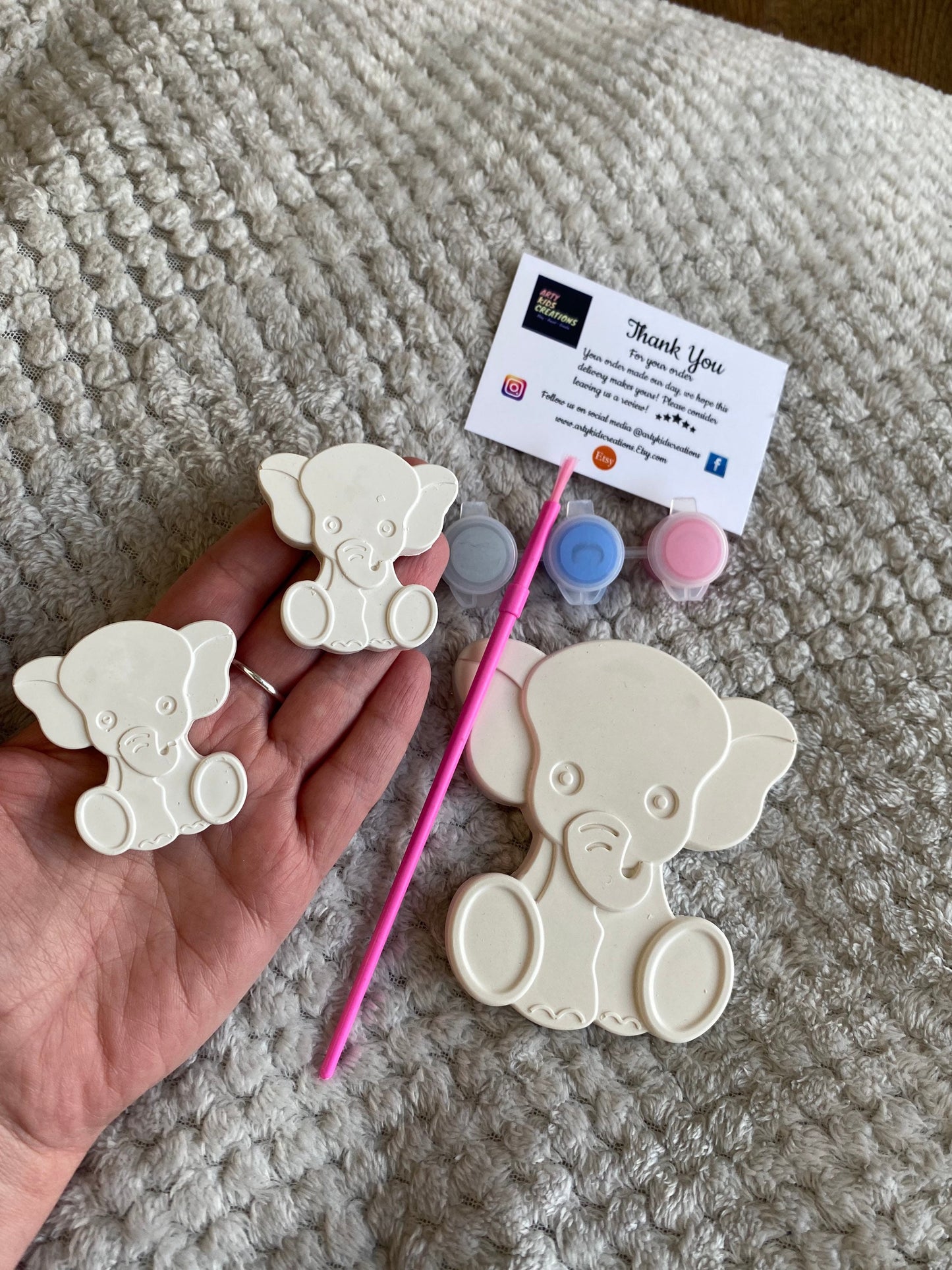 Paint Your Own Elephant Craft Set ~ Craft Kit~ Pocket Money Crafts ~ Rainy Day Activity~ Party Favours ~ Gift