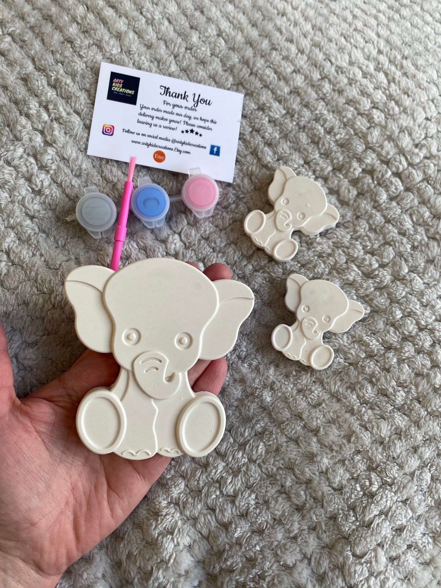 Paint Your Own Elephant Craft Set ~ Craft Kit~ Pocket Money Crafts ~ Rainy Day Activity~ Party Favours ~ Gift