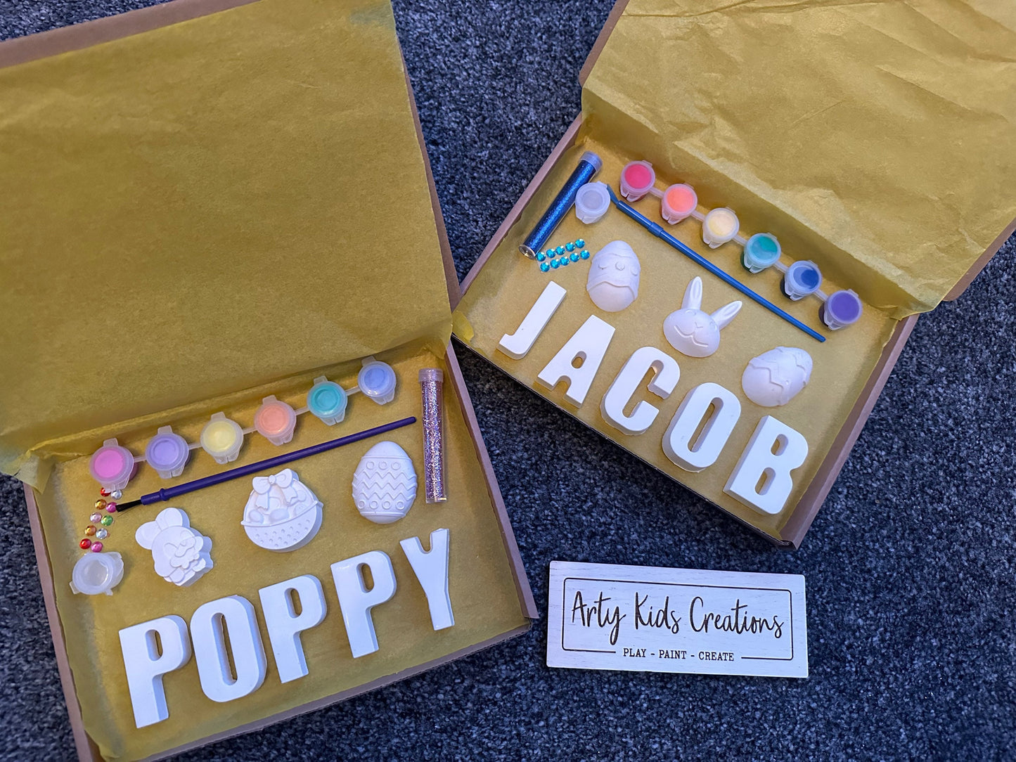 Personalised Paint Your Own Name Easter Edition~ Craft Set ~ Easter Egg Hunt~ Craft Set ~ Hobby ~ Easter Basket ~ Egg ~ Bunny