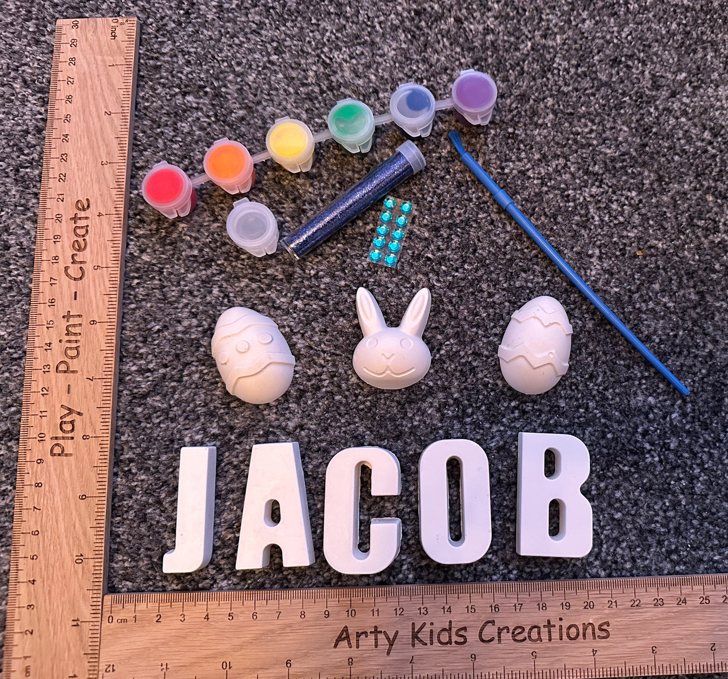 Personalised Paint Your Own Name Easter Edition~ Craft Set ~ Easter Egg Hunt~ Craft Set ~ Hobby ~ Easter Basket ~ Egg ~ Bunny