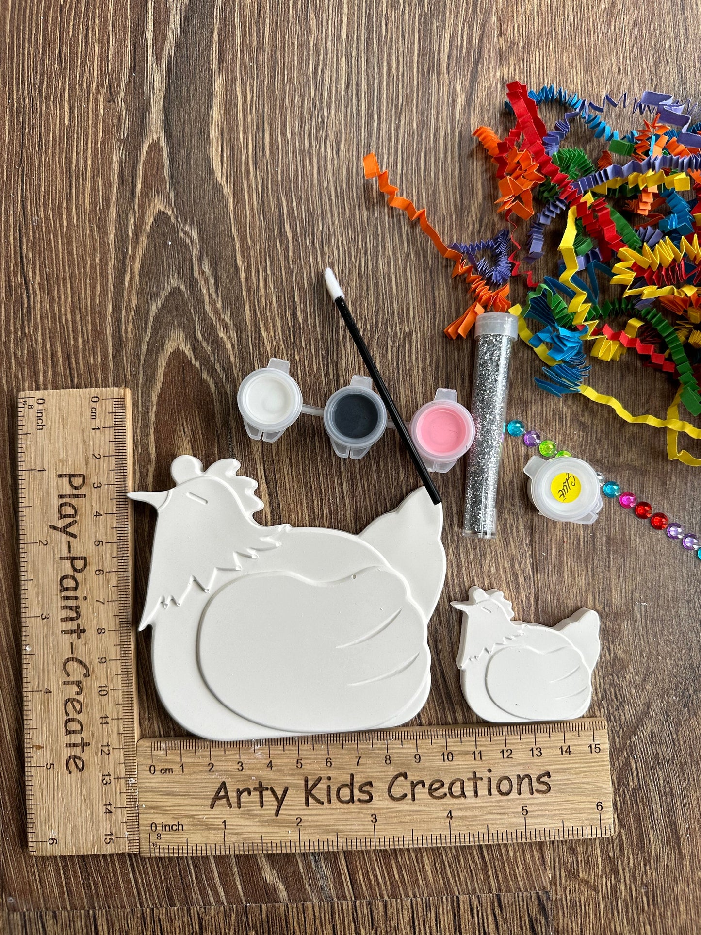 Paint Your Own Hen Craft Set ~ Craft Kit~ Pocket Money Crafts ~ Rainy Day Activity~ Party Favours ~ Gift